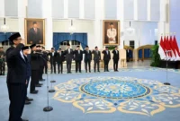 Presiden Prabowo Subianto melantik empat menteri dan satu wakil menteri Kabinet Merah Putih untuk sisa masa jabatan 2024–2029 di Istana Negara, Jakarta, Senin (8/9/2025). (Foto: BPMI Setpres)