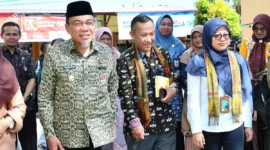 Wakil Wali Kota Padang Maigus Nasir menyambut kedatangan Tim Verifikasi KKS Pusat, Kamis (18/9/2025). (Foto: Prokopim Padang)