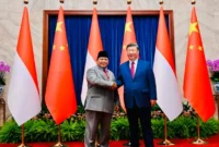 Presiden RI Prabowo Subianto melakukan pertemuan bilateral dengan Presiden RRT Xi Jinping di Great Hall of the People, Beijing, Rabu (3/9/2025). (Foto: BPMI Setpres)