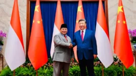 Presiden RI Prabowo Subianto melakukan pertemuan bilateral dengan Presiden RRT Xi Jinping di Great Hall of the People, Beijing, Rabu (3/9/2025). (Foto: BPMI Setpres)