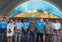 Sekdako Bukittinggi, Rismal Hadi membuka Kejurda Pickleball Tingkat Pelajar se-Sumbar tahun 2025 di GOR Bermawi. (Foto: Pemko Bukittinggi)