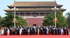 Presiden Prabowo Subianto menghadiri Perayaan 80 Tahun Kemenangan Perang Perlawanan Rakyat Tiongkok di Tian’anmen, Beijing, RRT, Rabu (3/8/2025). (Foto: BPMI Setpres) 
