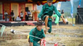 Pembukaan Rang Solok Baralek Gadang (RSBG) 2025 di Hamaparan Sawah Solok berlangsung meriah pada Kamis (11/9/2025). (Foto: Prokopim Solok)