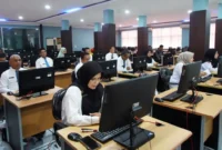 Sebanyak 12 ASN Pemkab Tanah Datar mengikuti uji kompetensi untuk seleksi terbuka JPT Pratama di UPT Penilaian Kompetensi BKD Riau, Pekanbaru, 25–26 September 2025. (Foto: Prokopim Tanah Datar)