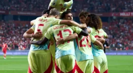 Spanyol pesta gol 6-0 atas Turki di Kualifikasi Piala Dunia 2026. (Foto: IG @sefutbol)