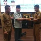 Wakil Wali Kota Padang, Maigus Nasir menyambut kedatangan rombongan BPSDM Kemendagri melalui PPSDM Regional Bukittinggi di Ruang Abu Bakar Jaar, Balai Kota Aie Pacah, Senin (29/9/2025). (Foto: FB Diskominfo Padang)