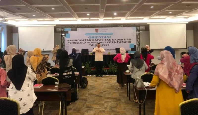 Sebanyak 58 kader Posyandu Pauh mengikuti tryout kompetensi, Kamis (1/8/2025). (Foto: FB Diskominfo Padang)