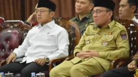 Wakil Wali Kota Padang, Maigus Nasir menghadiri kuliah umum Wamen Dikdasmen RI, Fajar Riza Ul Haq di UMSB, Senin (22/9/2025). (Foto: Prokopim Padang)
