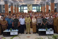 Wali Kota Padang Fadly Amran pada acara Workshop Drill Menghadapi Gempa Bumi Berpotensi Tsunami di Gedung Youth Centre, Selasa (21/10/2025). (Foto: Diskominfo Padang)