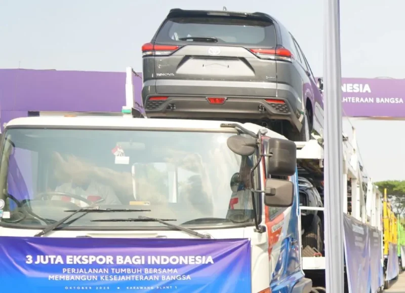 Toyota Indonesia mengekspor 3 juta unit kendaraan. Bukti kekuatan industri manufaktur dan otomotif nasional. (Foto: Kemenperin)