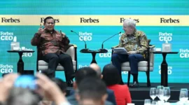 Presiden Prabowo menghadiri Forbes Global CEO Conference 2025 di Hotel The St. Regis, Rabu (15/10/2025). (Foto: BPMI Setpres)