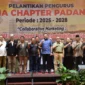 Wali Kota Padang Fadly Amran menghadiri pelantikan pengurus IMA Chapter Padang periode 2025-2028, di The ZHM Premiere Hotel Padang, Kamis malam (9/10/2025). (Foto: Prokopim Padang)
