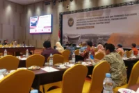 Para peserta rapat koordinasi dan sinkronisasi implementasi kebijakan perlindungan data dan transaksi elektronik, yang digelar Pemprov Sumbar di Padang. (Foto: Dok. Diskominfo Pessel)