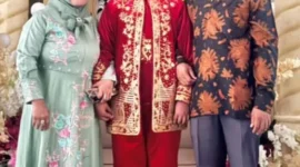 Wakil Ketua DPRD Pessel Dani Sopian beserta istri Nora Zalena. (Foto: Dok. Yusli)
