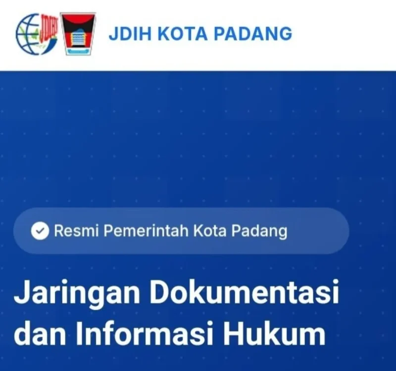 JDIH Kota Padang dinobatkan sebagai terbaik di Sumbar berdasarkan hasil penilaian kinerja JDIH Nasional Tahun 2024. (Foto: Diskominfo Padang)