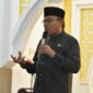 Wakil Wali Kota Padang, Maigus Nasir saat wirid bulanan ASN Pemko Padang di Masjid Agung Nurul Iman, Jumat (3/10/2025). (Foto: Prokopim Padang)