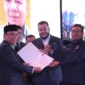 Maigus Nasir yang kini menjabat Wakil Wali Kota Padang terpilih sebagai Ketua DPD Nasdem Kota Padang, pada Rakerwil Partai Nasdem di Hotel Santika Padang, Minggu (5/10/25). (Foto: Ist)