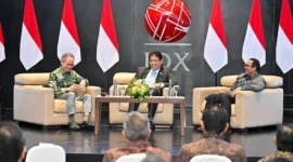 Menkeu Purbaya Yudhi Sadewa dalam dialog bersama pelaku pasar di BEI, Jakarta, Kamis (9/10). (Foto: Kemenkeu)