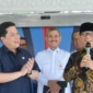 Menpora RI Erick Thohir menerima kunjungan Mendes PDT Yandri Susanto di Graha Kemenpora, Selasa (21/10) pagi. (Foto: Bagus/Kemenpora)