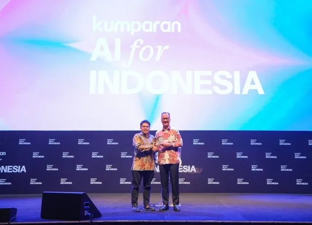 Menteri Perindustrian Agus Gumiwang Kartasasmita pada acara “AI for Indonesia” di Jakarta, Kamis (23/10). (Foto: Kemenperin)