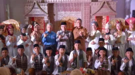 Wakil Wali Kota Padang Maigus Nasir menghadiri Pemilihan Rang Mudo dan Puti Bungsu Kota Padang Tahun 2025 di Gedung Juang 45 BPPI, Selasa (28/10/2025). (Foto: Prokopim Padang)
