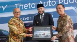 Wali Kota Padang Fadly Amran menghadiri Grand Opening Showroom Chery Padang, Selasa (1/10/2025). (Foto: Prokopim Padang)