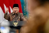 Presiden Prabowo Subianto mengumumkan produksi pangan nasional mencatat rekor tertinggi dalam sejarah Indonesia. (Foto: BPMI Setpres)