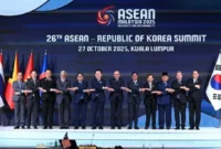 Presiden Prabowo Subianto menghadiri KTT ke-26 ASEAN–Republik Korea di Kuala Lumpur Convention Centre (KLCC), Malaysia, Senin (27/10/2025). (Foto: BPMI Setpres)