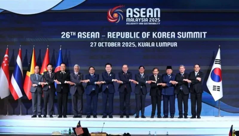 Presiden Prabowo Subianto menghadiri KTT ke-26 ASEAN–Republik Korea di Kuala Lumpur Convention Centre (KLCC), Malaysia, Senin (27/10/2025). (Foto: BPMI Setpres)