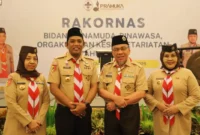 Wakil Wali Kota Padang Maigus Nasir menghadiri Rakornas Gerakan Pramuka Tahun 2025 di Kota Balikpapan, Kalimantan Timur, Jumat (24/10/2025). (Foto: Prokopim Padang)