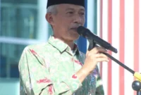 Mantan Sekda Pessel, Mawardi Roska saat menyampaikan sambutan. (Foto: Dok. Kominfo)