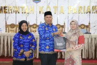 Wakil Wali Kota Pariaman, Mulyadi saat kegiatan Sosialisasi Jalur Masuk Mahasiswa Baru Kerja Sama Pemko Pariaman dengan Universitas Telkom di Aula Balai Kota Pariaman, Jumat (17/10/2025). (Foto: Kominfo Pariaman)
