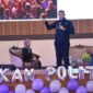 Wali Kota Padang Fadly Amran menjadi narasumber dalam Pekan Politik VIII yang digelar Himpunan Mahasiswa Ilmu Politik FISIP Unand, di Auditorium Unand, Senin (27/10/2025). (Foto: Prokopim Padang)