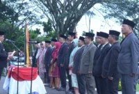 Wali Kota Bukittinggi Ramlan Nurmatias melantik para pejabat di lingkungan Pemko Padang, Jumat (3/10/2025). (Foto: Pemko Bukittinggi)