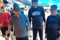 Bupati Padang Pariaman John Kenedy Azis meninjau proyek infrastruktur Pasar Lubuk Alung. (Foto: Kominfo Padang Pariaman)