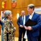 Wali Kota Hildesheim, Ingo Meyer dalam acara Malam Indonesia di Rathaus, Gedung Wali Kota Hildesheim, Jerman Utara, Kamis (30/10/2025). (Foto: FB Diskominfo Padang)