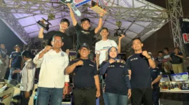 Event Drag Bike IMI Pasbar 2025 sukses digelar di sirkuit nonpermanen Bandara Pusako Anak Nagari, Minggu (2/11). (Foto: Kominfo Pasbar)