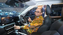 Direktur Jenderal Industri Logam, Mesin, Alat Transportasi, dan Elektronika (ILMATE) Setia Diarta membuka GJAW 2025 di ICE BSD, Tangerang pada Jumat (21/11). (Foto: Kemenperin)