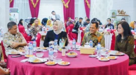Kajari Dharmasraya yang baru, Sumanggar Siagian mendapat sambutan hangat dari Pemkab Dharmasraya. (Foto: Kominfo Dharmasraya)