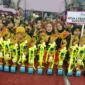 Unit Bahana Gempita Salido dari MTsN 1 Pesisir Selatan, foto bersama usai tampil. (Foto: Dok. Kominfo)