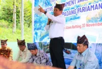 Bupati Padang Pariaman John Kenedy Azis menyambut Tim Penilai Validasi Lapangan IGA 2025 di Padang Pariaman, Kamis (20/11/2025). (Foto: Kominfo Padang Pariaman)