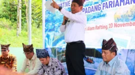 Bupati Padang Pariaman John Kenedy Azis menyambut Tim Penilai Validasi Lapangan IGA 2025 di Padang Pariaman, Kamis (20/11/2025). (Foto: Kominfo Padang Pariaman)