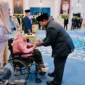 Presiden Prabowo Subianto memberikan ucapan selamat kepada istri K.H. Abdurrahman Wahid usai penganugerahan gelar Pahlawan Nasional kepada 10 tokoh di Istana Negara, Jakarta, Senin (10/11/2025). (Foto: Setneg)