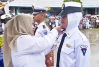 Sebanyak 475 siswa SMKN 3 Pariaman resmi dilantik sebagai Taruna dan Taruni Angkatan XXIII Tahun Ajaran 2025/2026. (Foto: Kominfo Pariaman)