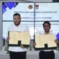 Wali Kota Padang Fadly Amran dan Kepala Kanwil BPN Sumbar Teddi Guspriadi usai penandatanganan Nota Kesepakatan di Gedung Putih Rumah Dinas Wali Kota Padang, Rabu (5/11/2025). (Foto: Prokopim Padang)