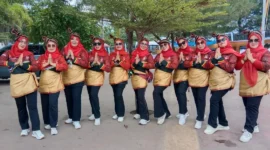 Tim Porpi Padang Panjang meraih Juara II Tingkat Nasional pada ajang Festival Senam Kreasi Budaya HUT ke-44 Porpi, yang digelar di Pantai Gandoriah, Kota Pariaman, Minggu (2/11/2025). (Foto: Kominfo Padang Panjang)