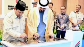 Presiden Prabowo Subianto meresmikan Rumah Sakit (RS) Kardiologi Emirates–Indonesia di Kota Surakarta, Rabu (19/11/2025). (Foto: BPMI Setpres)