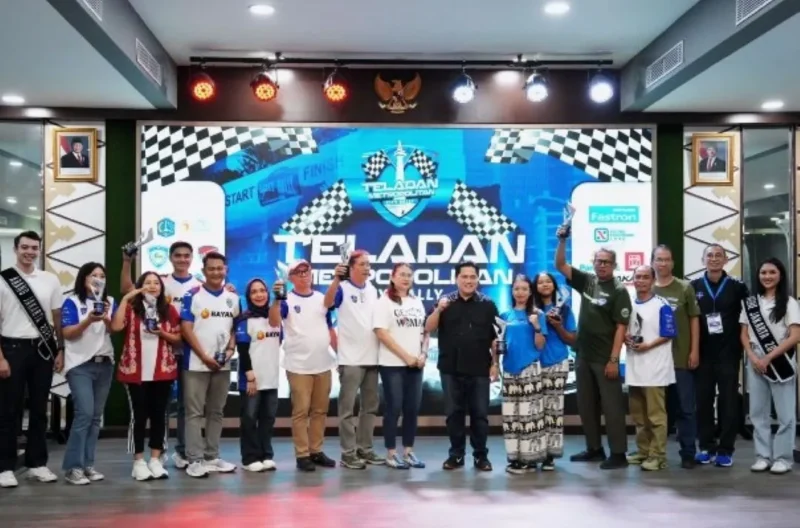 Menpora RI, Erick Thohir menghadiri penutupan Teladan Metropolitan City Rally 2025 di Balai Kota Jakarta, Minggu (16/11). (Foto: Raiky/kemenpora.go.id)