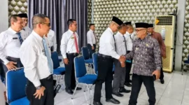 Sebanyak 18 Pejabat Pimpinan Tinggi (PPT) Pratama di lingkungan Pemkab Pasbar mengikuti Ujian Kompetensi, Jumat–Sabtu (14–15/11/2025). (Foto: Diskominfo Pasbar)