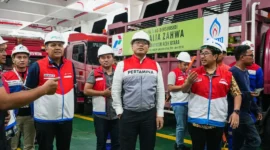 Direktur Utama Pertamina Simon Aloysius Mantiri melakukan kunjungan ke operasional Pertamina dan memastikan pasokan LPG dan BBM ke Aceh.
